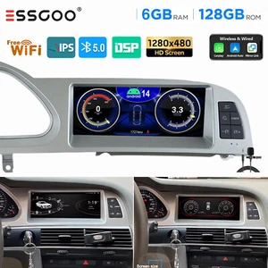 6+128GB 8.8" Carplay Für Audi A6 C6 4F MMI 2G 2004-2011 Android 14 Autoradio GPS - Bild 1 von 19