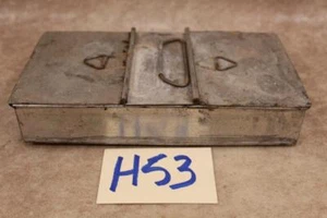 H53B VINTAGE ALUMINUM MONEY CASH BOX 3 SECTION INSERT - Picture 1 of 1