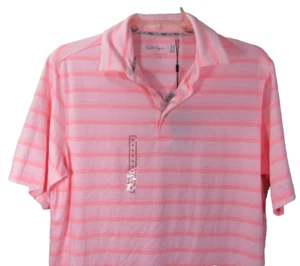 Neu Walter Hagen 11 Majors Herren Golf Streifen Polo leuchtend mellon Größe M - Bild 1 von 9