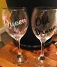 Queen bee gift UK purple wine glass Mum queen and ruler of this home