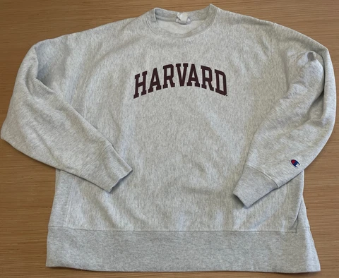 Mens Champion Reverse Weave Harvard Crimson Sweatshirt Adult Medium - Large Gray Cover