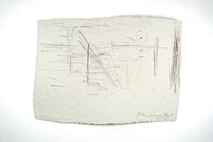 Drawing "Sisyphus" ink handmade paper Prof.em Andreas Loeschner-Gornau a09# - Picture 1 of 1