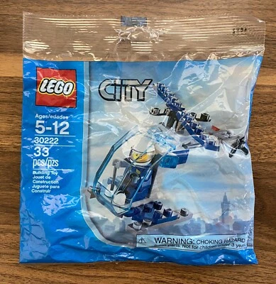 *NEW* Lego 30222 City POLICE HELICOPTER Polybag RETIRED Vintage - Image 1 of 3