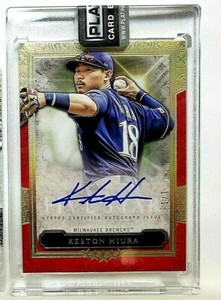 Keston Hiura # 1/1 Red Auto 2020 Topps Diamond Icons Baseball