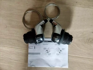 Shimano RevoShift SL-RS45 Twist Grip Shifters - 3+7 speed - Pair- Silver - Picture 1 of 5