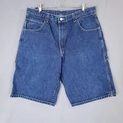 Platinum Fubu Baggy Muhammad Ali Men's Carpenter Denim Shorts Mid Rise Size 36 - Image 1 of 4