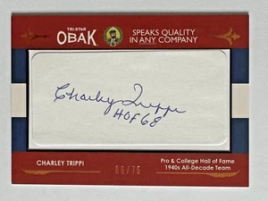 Charley Trippi 2011 TRI-STAR Obak Cut Signatures Bronze AUTO AUTOGRAPH #'d /75 - Picture 1 of 2
