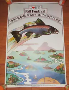 Poster originale 1981 Milton Glaser I Love New York Fall Festival 1000 isole - Foto 1 di 7