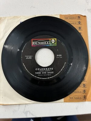 Three Dog Night “Celebrate” Vinyl 45 ABC Records VG+Cond 1970 - Image 1 of 3