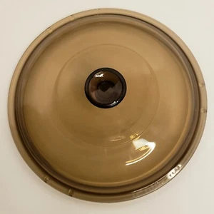 Pyrex Vision Amber Brown Round Replacement Lid V 1.5 Glass 6.5 inches - Picture 1 of 4
