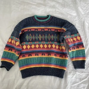 Vintage The Sweater Shop Sz 8 Nippers Boys Sweater Geometric Design - Picture 1 of 7