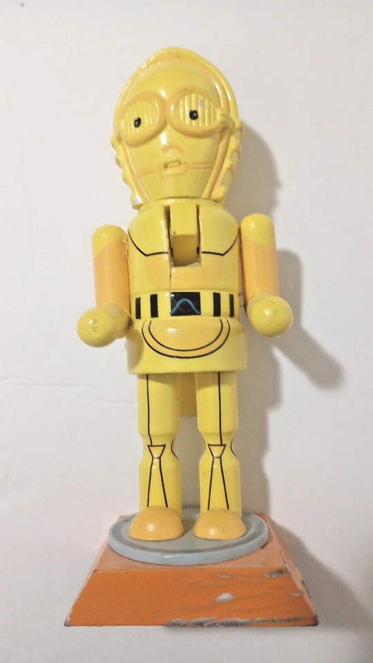 Figura Estatua Montada 7.5 Cascanueces C-3PO Madera Star Wars De Colección Rara. Foto 1 de 4