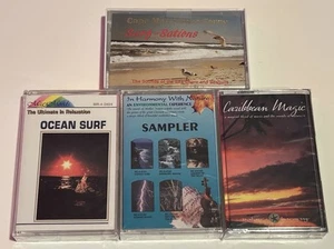 Cape May Surf-Sations ~ Novelty Nature Sound Ocean Cassette Lot 4 ~ Sealed ~Rare - Picture 1 of 4