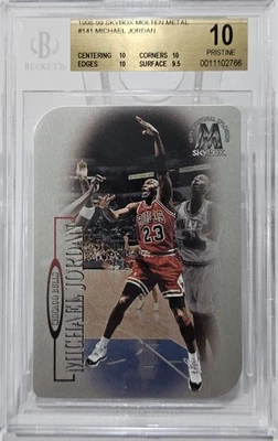 1998-99 SKYBOX MOLTEN METAL MICHAEL JORDAN #141 BGS 10 PRISTINE 0.5 FR BLK LABEL - Image 1 of 2