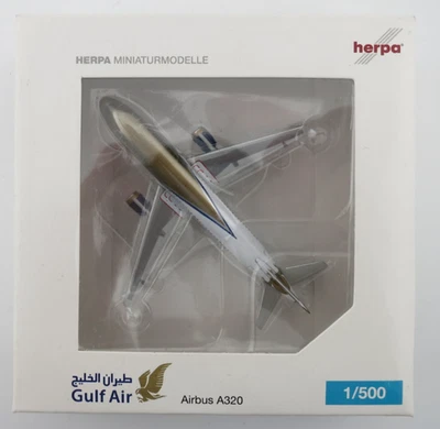 Herpa Gulf Air Air Air Airbus A320 Modelo - 1:500 - 523042 Foto 1 de 4