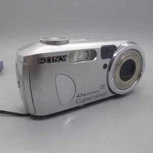 Sony Digital Camera Cybershot DSC-P73 4.1MP Silver Tested - Picture 1 of 8