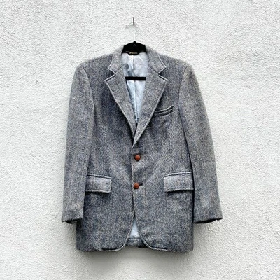Vintage 70s 80s Corbin Men's Tweed Houndstooth Jacket Blazer Size 38R - Image 1 of 4