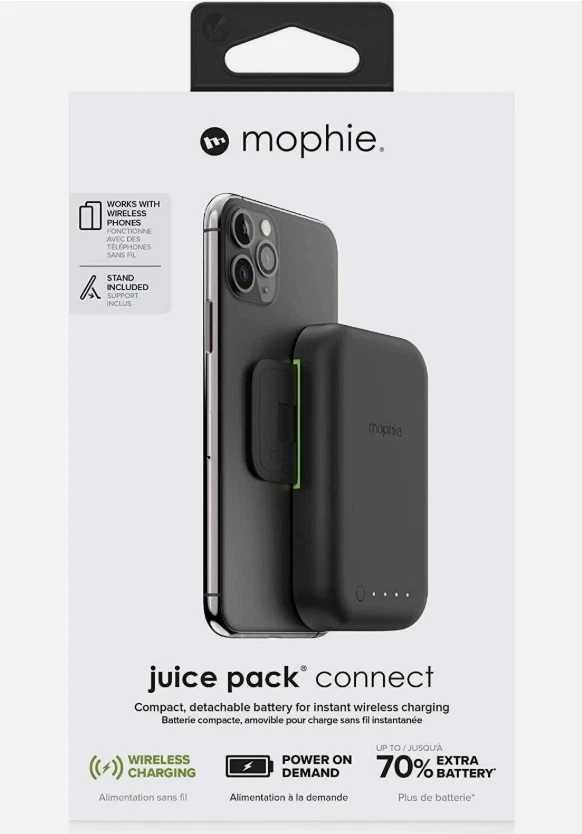 Renewed mophie Juice Pack Connect 5 000mah Battery Attachment for Qi PHONES