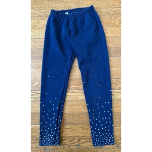 Gap Girls' Cozy Navy Star Leggings Size 5-6 - Picture 1 of 4
