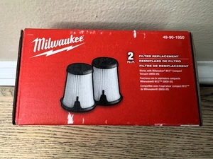 Milwaukee 49-90-1950 Vacuum Replacement Filters - Pack of 2  M12 0850-20 compact - Picture 1 of 2