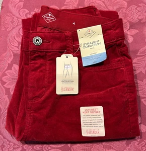 Neu mit Etikett St Johns Bay gerade Cordhose Damengröße 4 rot Baumwolle mittlerer Bund neu - Bild 1 von 1