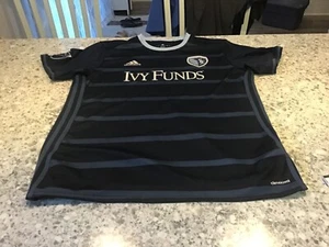 MLS Sporting KC 2018 Kansas City Ivy Adidas Climacool Fußball Soccer Trikot L - Bild 1 von 8