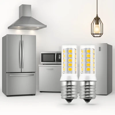 E17 LED Refrigerator Bulb 5304517886 KEID28A Freezer Light 2Pk AC100-130V - Image 1 of 4