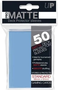 ULTRA PRO 50CT MATTE LIGHT BLUE STANDARD DECK PROTECTOR SLEEVES #84188 NEW - Picture 1 of 2