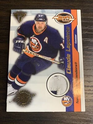 2000-01 Titanium Draft Day Edition Claude Lapointe Jersey Card #63 #'d 005/040 - Image 1 of 4