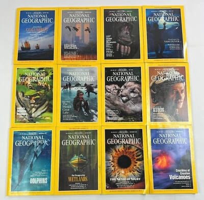 National Geographic 1992 Originals Full Set Jan-Dec Vol. 181 # 1 - Vol. 182 #6 Foto 1 de 4