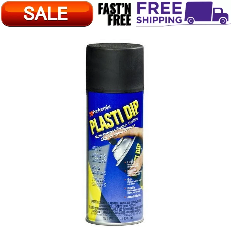 Plasti Dip Multi Purpose Rubber Coating Spray, Protects Coated, Black - 11oz