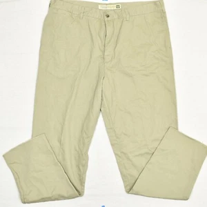 NEW Cabela's Men Huntsman Chino Pants Cotton Beige Size 44 Unhemmed Flannel Line - Picture 1 of 8