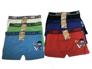 Nuovo lotto 6 slip boxer in cotone Happy Boy #HF670 - Foto 1 di 10