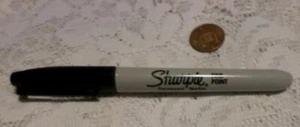 Sharpie permanent marker,fine point,ACMI,AP,TM.Good,USED,Working,Black pen - Picture 1 of 3