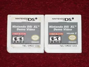 Official Nintendo DSi XL Demo Video Volume 1 & 2 Not For Resale Kiosk Cartridge - Picture 1 of 1