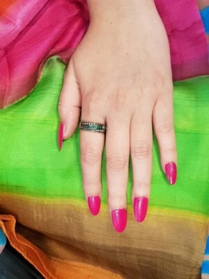 Ring Natural Pave Diamond Emerald Gemstone 925Solid Sterling Silver Jewelry Gift - Image 1 of 4