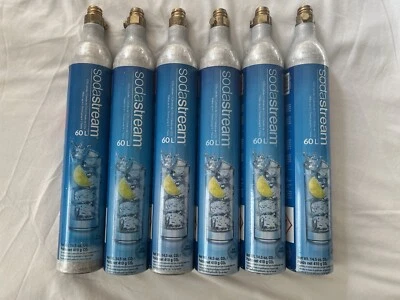 Paquete de 6 botes vacíos de repuesto de cilindro de CO2 SodaStream 60L Soda Stream Foto 1 de 4