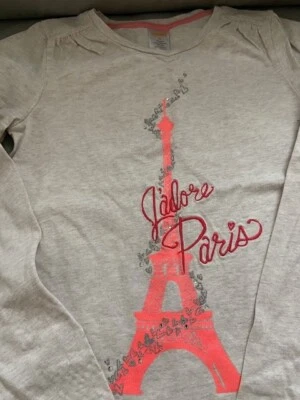 Gymboree Niña Algodón París Top Camisa Talla 10 Manga Larga Escuela Primavera Otoño Foto 1 de 3