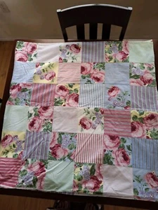 RALPH LAUREN WATERMILL PATCHWORK SHOWER CURTAIN pre-owned no flaws - Picture 1 of 8