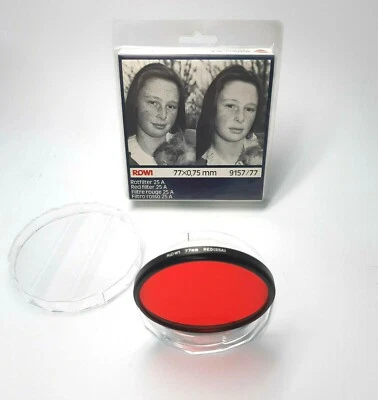 25A Red Filter Lens Ø77mm intensely heightened contrast –A36 - Image 1 of 3