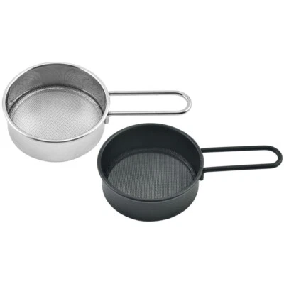2 Pcs Stainless Steel Mini Flour Sieve Sifter Strainer Coffee Filters - Image 1 of 4