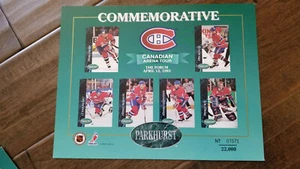 1992-93 PARKHURST COMMEMORATIVE ARENA SHEET CANADIENS ROY STANLEY CUP CHAMPS - Picture 1 of 1