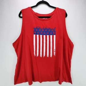 Fifth Sun Graphic Tee Made In America Red Adult 3XL Womens Sleeveless - Picture 1 of 10