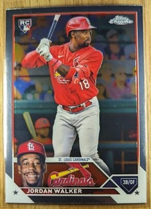 2023 Jordan Walker RC Topps Chrome #209 St Louis Cardinals MLB Baseball Base - Bild 1 von 2