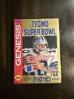 Tecmo Super Bowl (Sega Genesis, 1993) Complete! Tested!