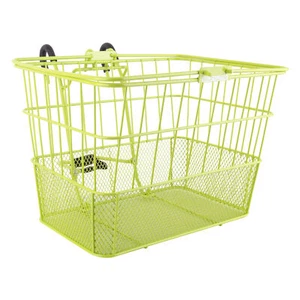 Sunlite Bicycle Front Basket Mesh Lift Off Carrier GREEN Cruiser Commuter Bike - Picture 1 of 1