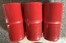 Vintage Tupperware Small Red Stackable Tumblers 350 ml - Set Of 3