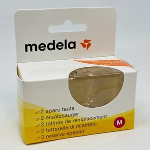 Medela Spare Teats Medium Flow 2 Pack - Medium Size - Picture 1 of 4
