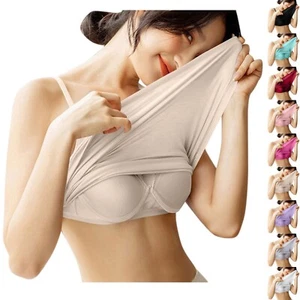 Women's Camisole with Built in Shelf Bra Adjustable Strap Vest Comfort Tank Tops - Picture 1 of 37