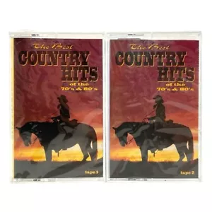 The Best Country Hits 70's & 80's 2 Cassette Set Lot New Sealed Johnny Cash - Picture 1 of 13